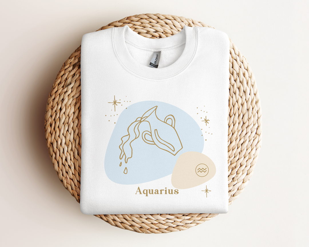 Aquarius Sweatshirt | Aquarius Zodiac Shirt | Capricorn Gifts | Astrology Sweatshirt | Horoscope Shirt | Astrology Shirt | Blue