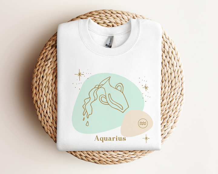 Aquarius Sweatshirt | Aquarius Zodiac Shirt | Capricorn Gifts | Astrology Sweatshirt | Horoscope Shirt | Astrology Shirt  | Green