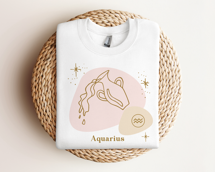 Aquarius Sweatshirt | Aquarius Zodiac Shirt | Capricorn Gifts | Astrology Sweatshirt | Horoscope Shirt | Astrology Shirt  | Pink