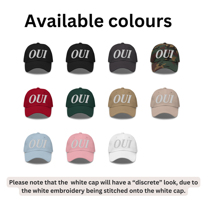 OUI baseball cap | French Style Cap | Embroidery hat | Chic cap | Trendy baseball cap | French saying | Baseball hat French