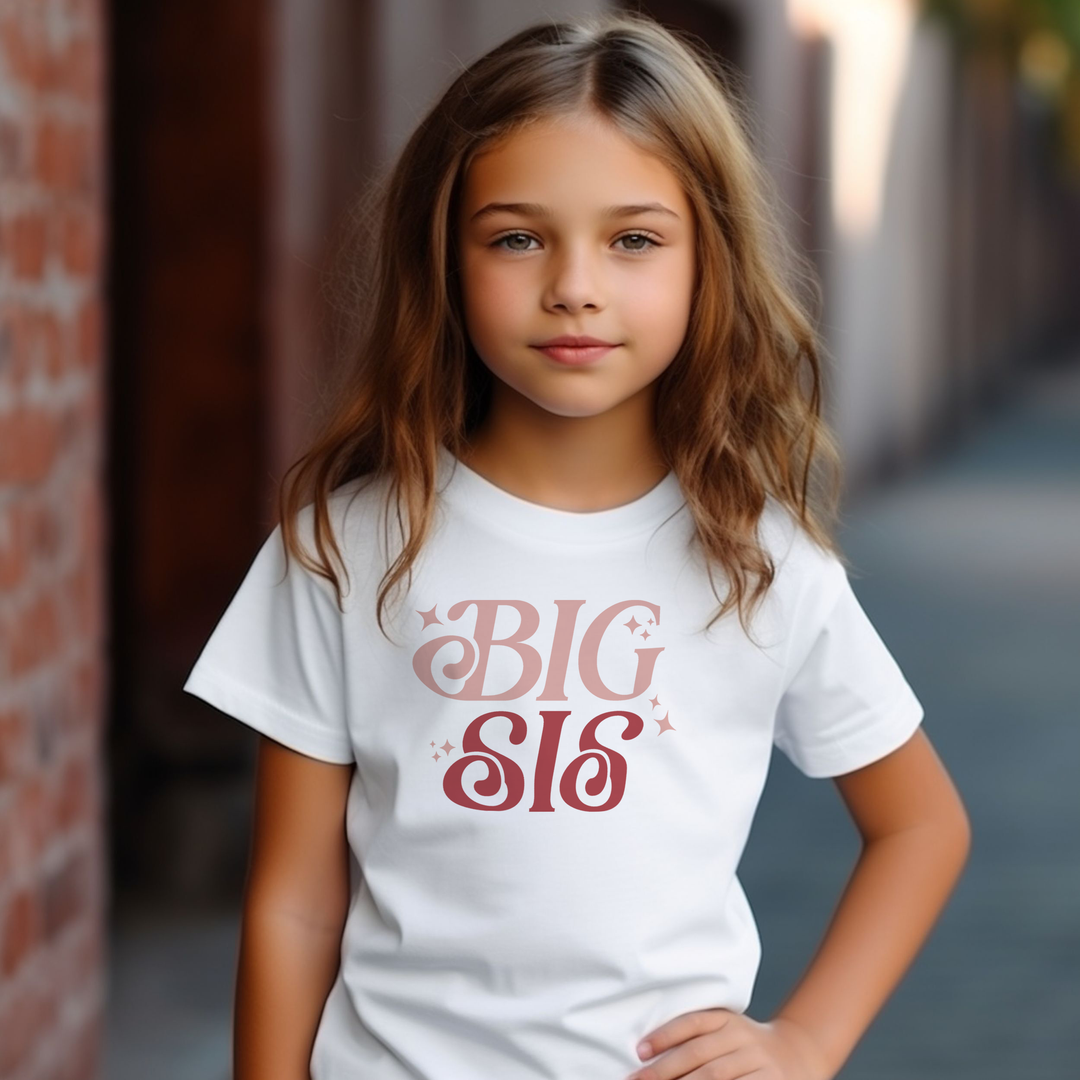 BIG SIS. Big Sister Shirt, Big Sis Sweatshirt Toddler, Big Sister Gift, Promoted to Big Sister Announcement, Pregnancy Announcement Sister Christmas