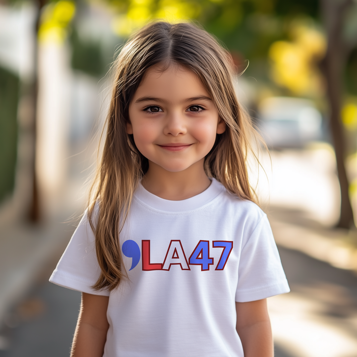 COMMA LA 47 | , LA 47 | , LA47 | Madam President | Kamala kittens | Harris shirt kids | Kamal toddler