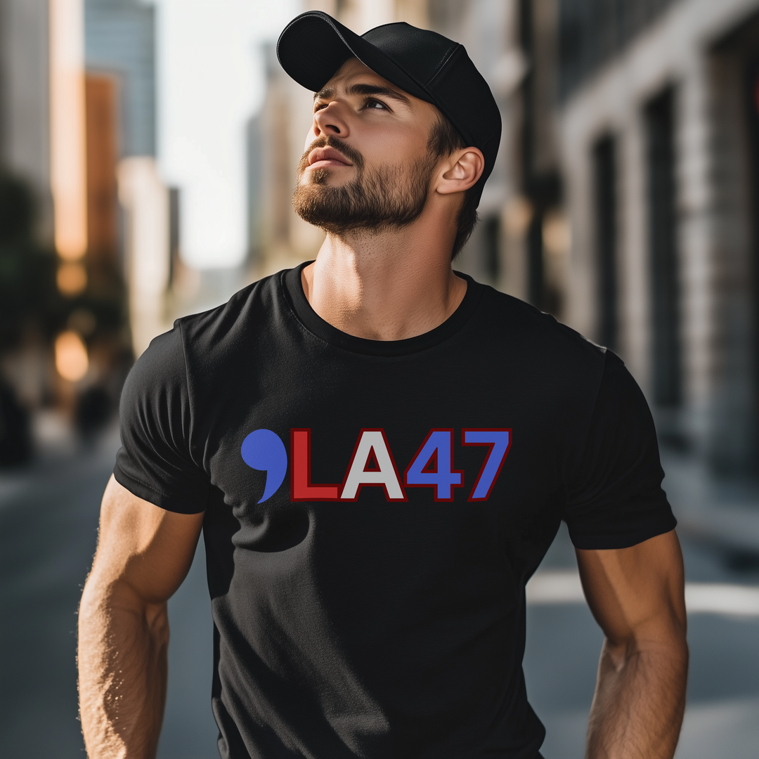 COMMA LA 47 | , LA 47 | Madam President | Code for Kamala | Activist tee | Campaign shirt