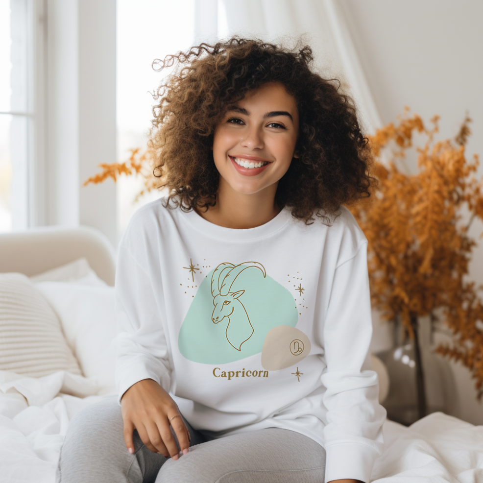 Capricorn Sweatshirt | Capricorn Zodiac Shirt | Capricorn Gifts | Astrology Sweatshirt | Horoscope Shirt | Astrology Shirt  | Green