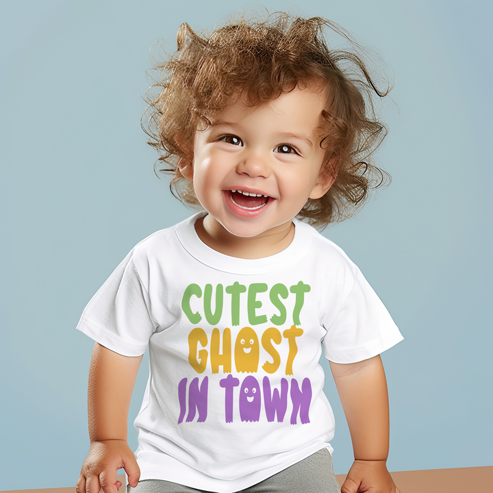 Cutest Chost In Town.          Halloween shirt toddler. Trick or treat shirt for toddlers. Spooky season. Fall shirt kids.