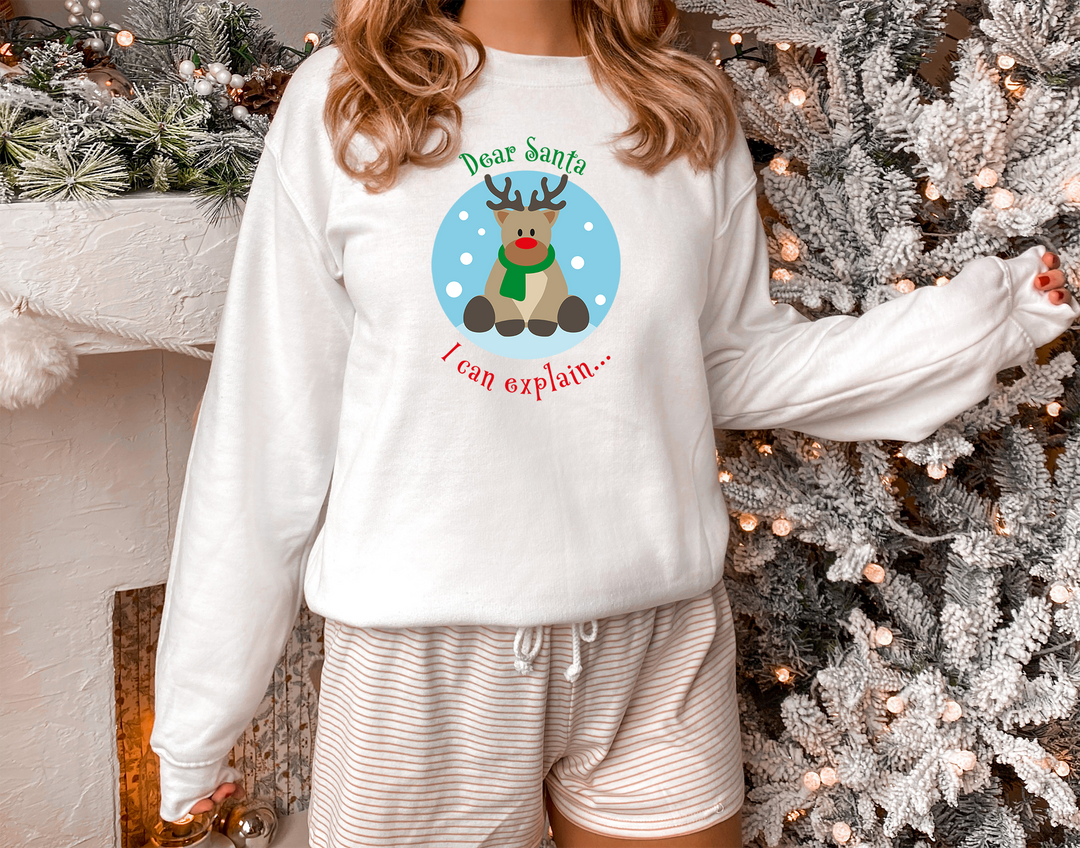 Dear Santa. I can explain. Sweatshirt for mama. - TeesForToddlersandKids -  sweatshirt - christmas, holidays, women - dear-santa-i-can-explain-sweatshirt-for-mama