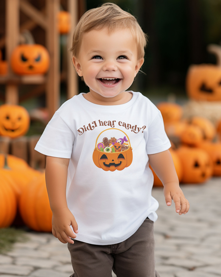 Did I hear Candy?          Halloween shirt toddler. Trick or treat shirt for toddlers. Spooky season. Fall shirt kids.