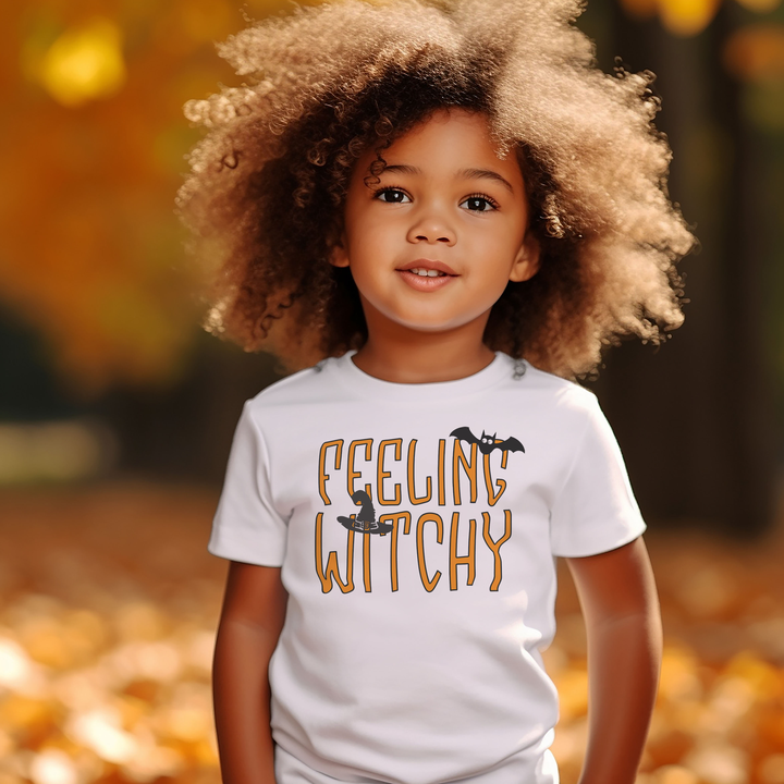 Feeling Witchy.           Halloween shirt toddler. Trick or treat shirt for toddlers. Spooky season. Fall shirt kids.