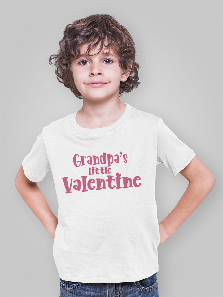 Grandpas Little Valentine. Short Sleeve T Shirt For Toddler And Kids. - TeesForToddlersandKids -  t-shirt - holidays, Love - grandpas-little-valentine-short-sleeve-t-shirt-for-toddler-and-kids