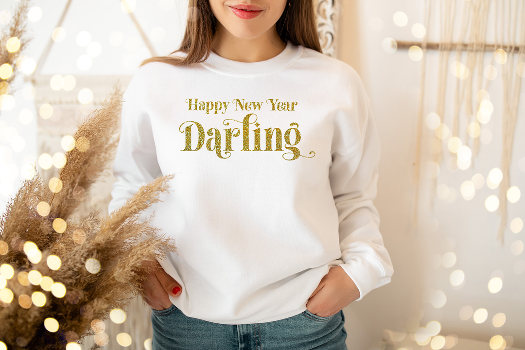 Happy New Year, Darling. Sweatshirt for mama. - TeesForToddlersandKids -  sweatshirt - christmas, holidays, women - happy-new-year-darling-sweatshirt-for-mama