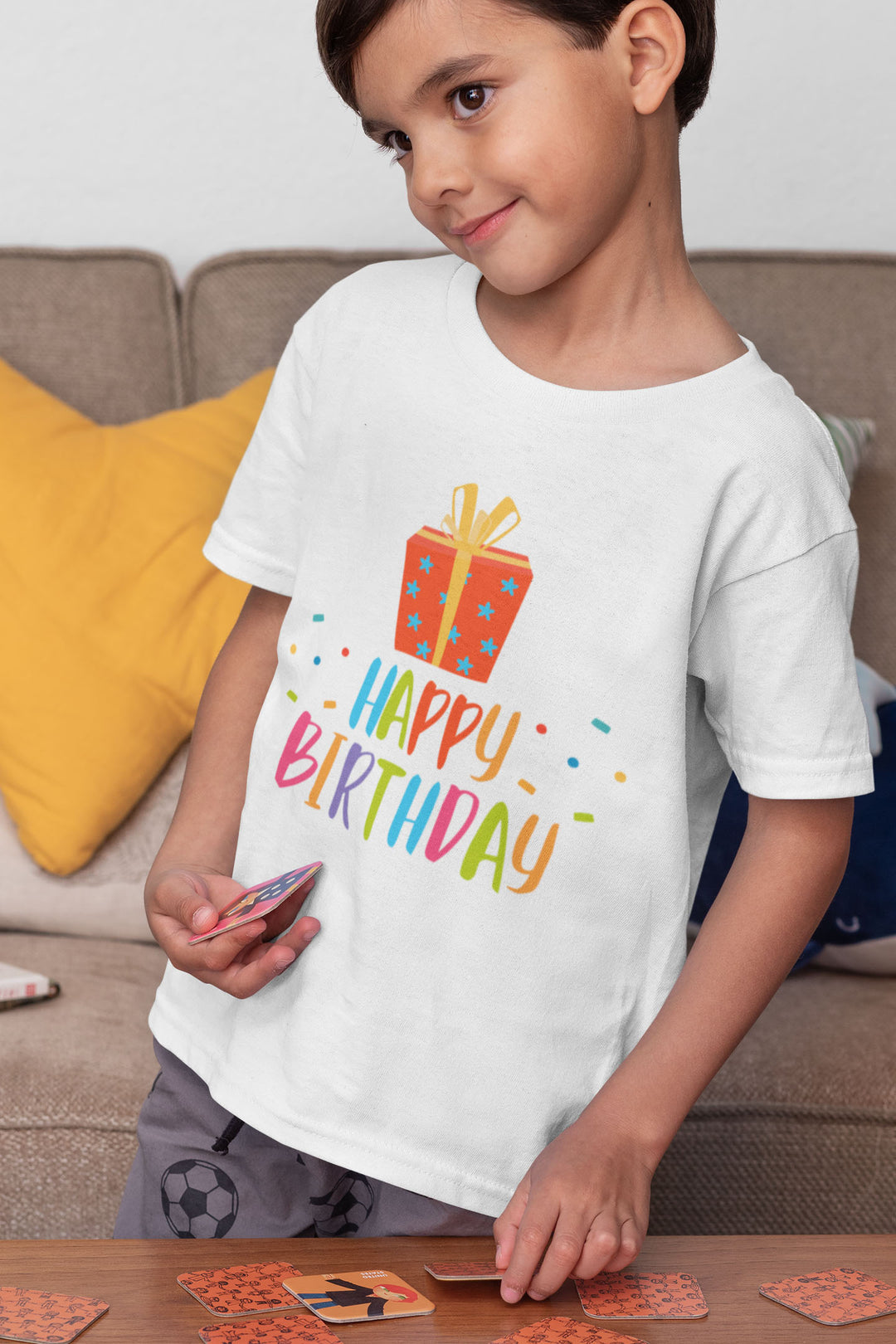 Happy Birthday. Short Sleeve T Shirt For Toddler And Kids. - TeesForToddlersandKids -  t-shirt - birthday - happy-birthday-short-sleeve-t-shirt-for-toddler-and-kids-17