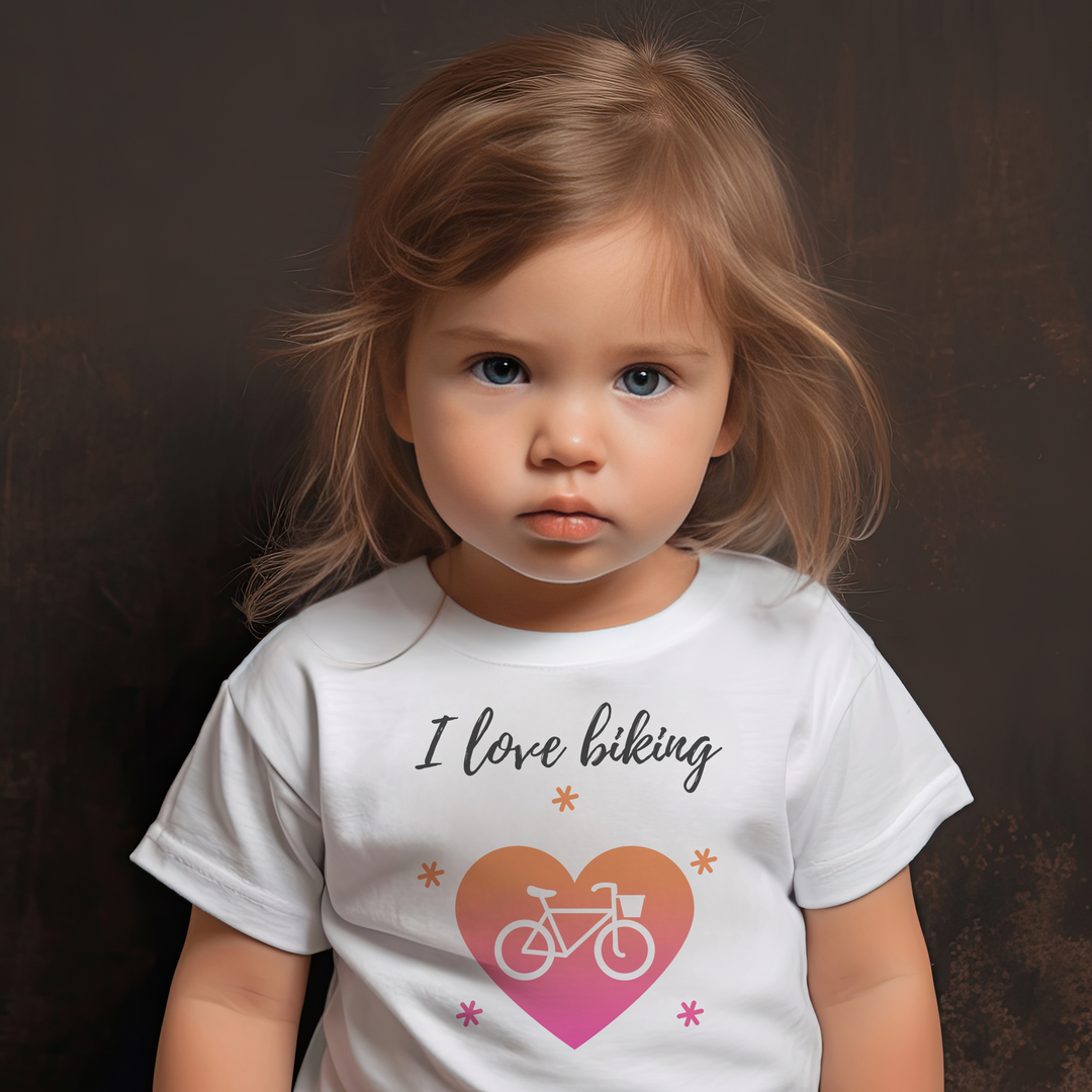 I love biking. T-shirts for toddlers and kids up for a biking adventure. - TeesForToddlersandKids -  t-shirt - biking - i-love-biking-short-sleeve-t-shirt-for-toddler-and-kids