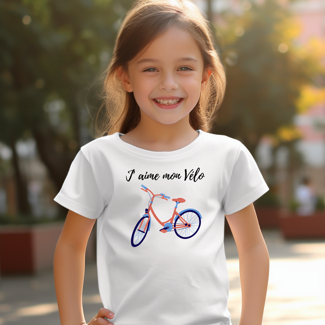 J'aime mon Vélo. T-shirts for toddlers and kids up for a biking adventure. - TeesForToddlersandKids -  t-shirt - biking - jaime-mon-velo-short-sleeve-t-shirt-for-toddler-and-kids-the-biking-series