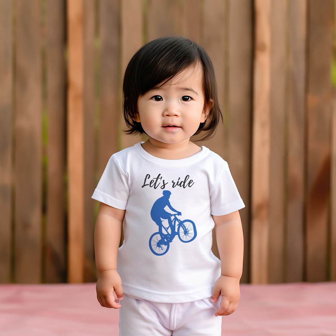Let's ride. T-shirts for toddlers and kids up for a biking adventure. - TeesForToddlersandKids -  t-shirt - biking - lets-ride-short-sleeve-t-shirt-for-toddler-and-kids-the-biking-series
