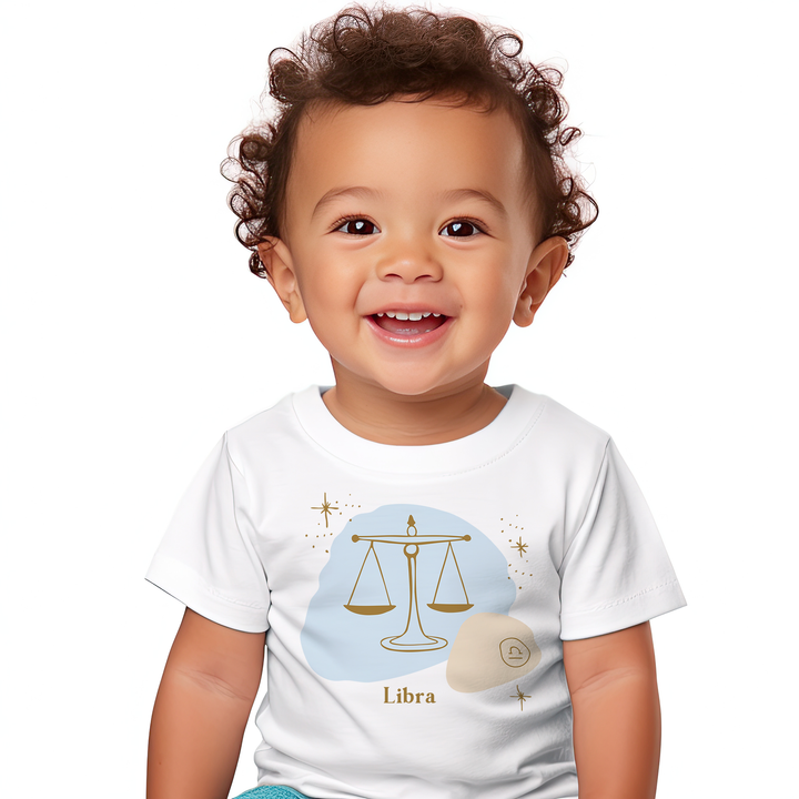 Libra in Blue | Gift for toddler | Birthday toddler | Birthday zodiac gifts | Birthday month gift | Horoscope Toddler T-shirt | Birthday kids’ gift | Birthday sign kids