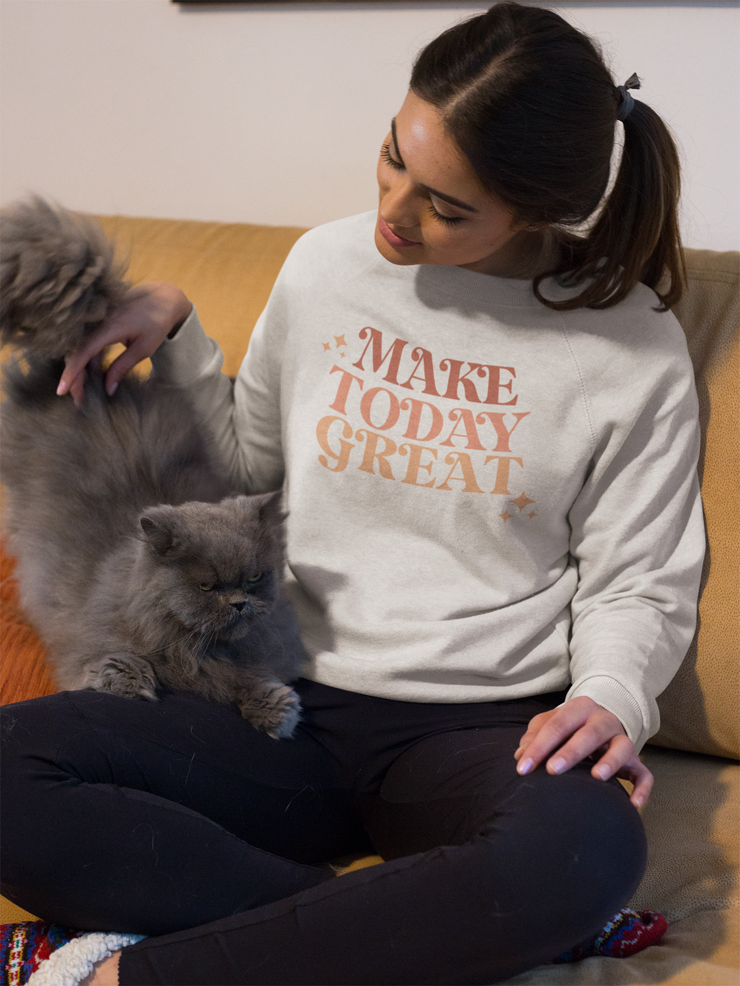 Make Today Great. Sweatshirts For Women - TeesForToddlersandKids -  sweatshirt - MAMA, sweatshirt, women - make-today-great-sweatshirts-for-women