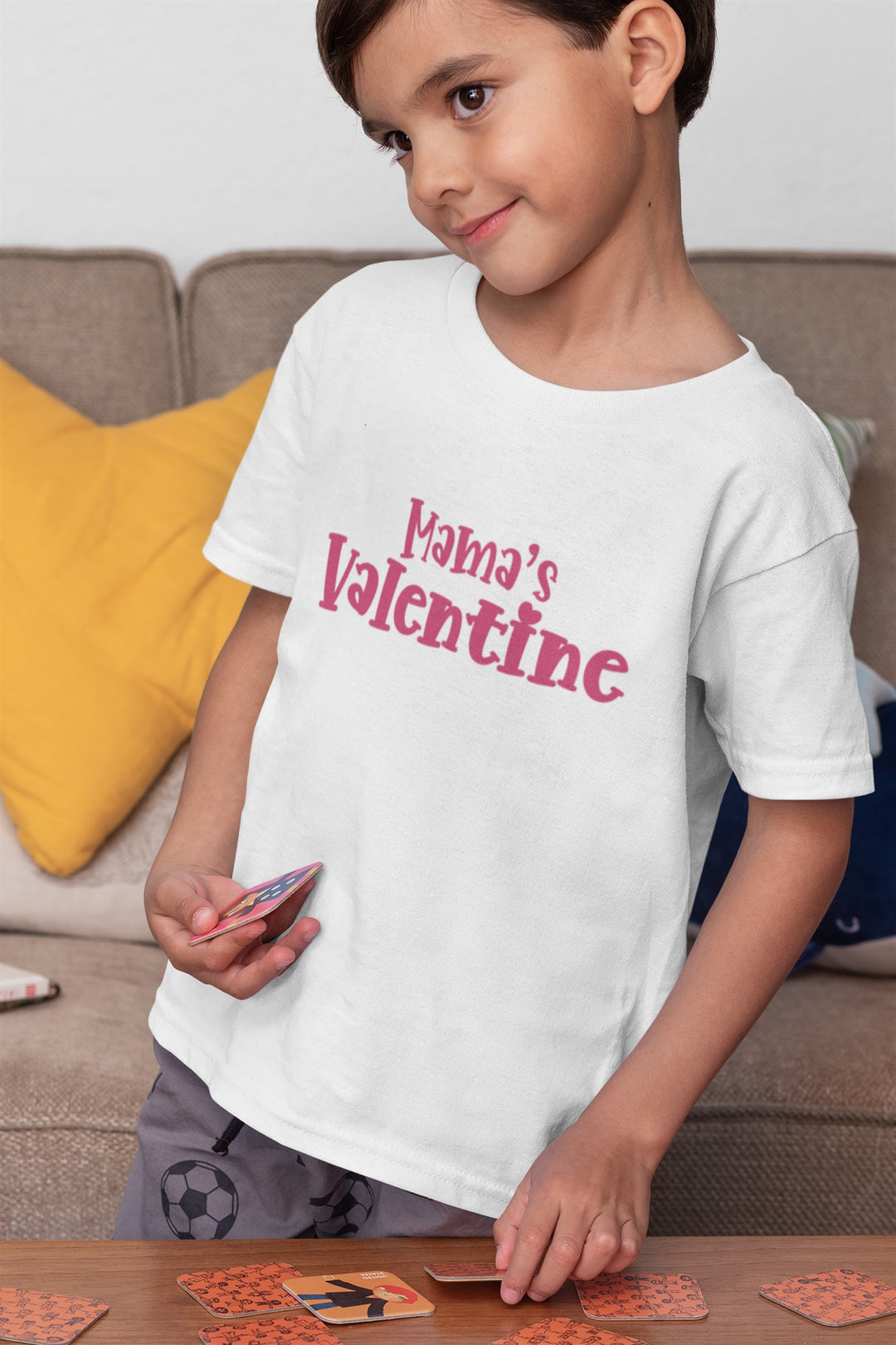 Mamas Valentine. Short Sleeve T Shirt For Toddler And Kids. - TeesForToddlersandKids -  t-shirt - holidays, Love - mamas-valentine-short-sleeve-t-shirt-for-toddler-and-kids