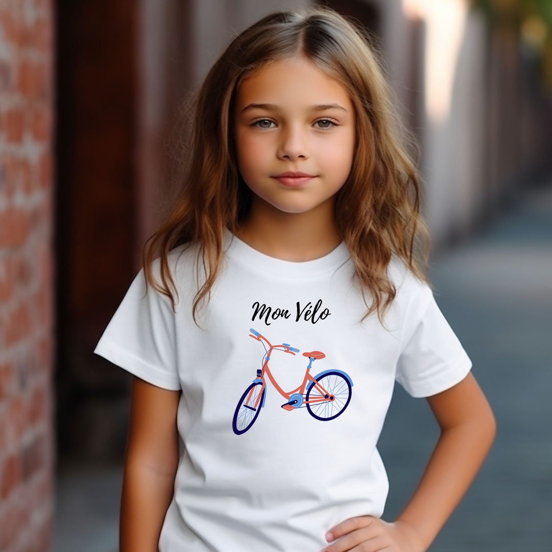 Mon Vélo. T-shirts for toddlers and kids up for a biking adventure. - TeesForToddlersandKids -  t-shirt - biking - mon-velo-short-sleeve-t-shirt-for-toddler-and-kids-the-biking-series
