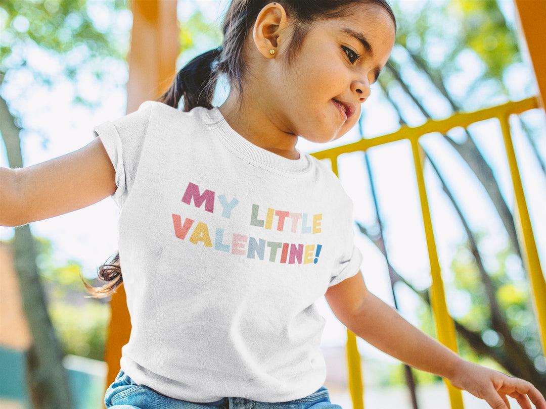 My Little Valentine Marvin Letters. Short Sleeve T Shirt For Toddler And Kids. - TeesForToddlersandKids -  t-shirt - holidays, Love - my-little-valentine-marvin-letters-short-sleeve-t-shirt-for-toddler-and-kids