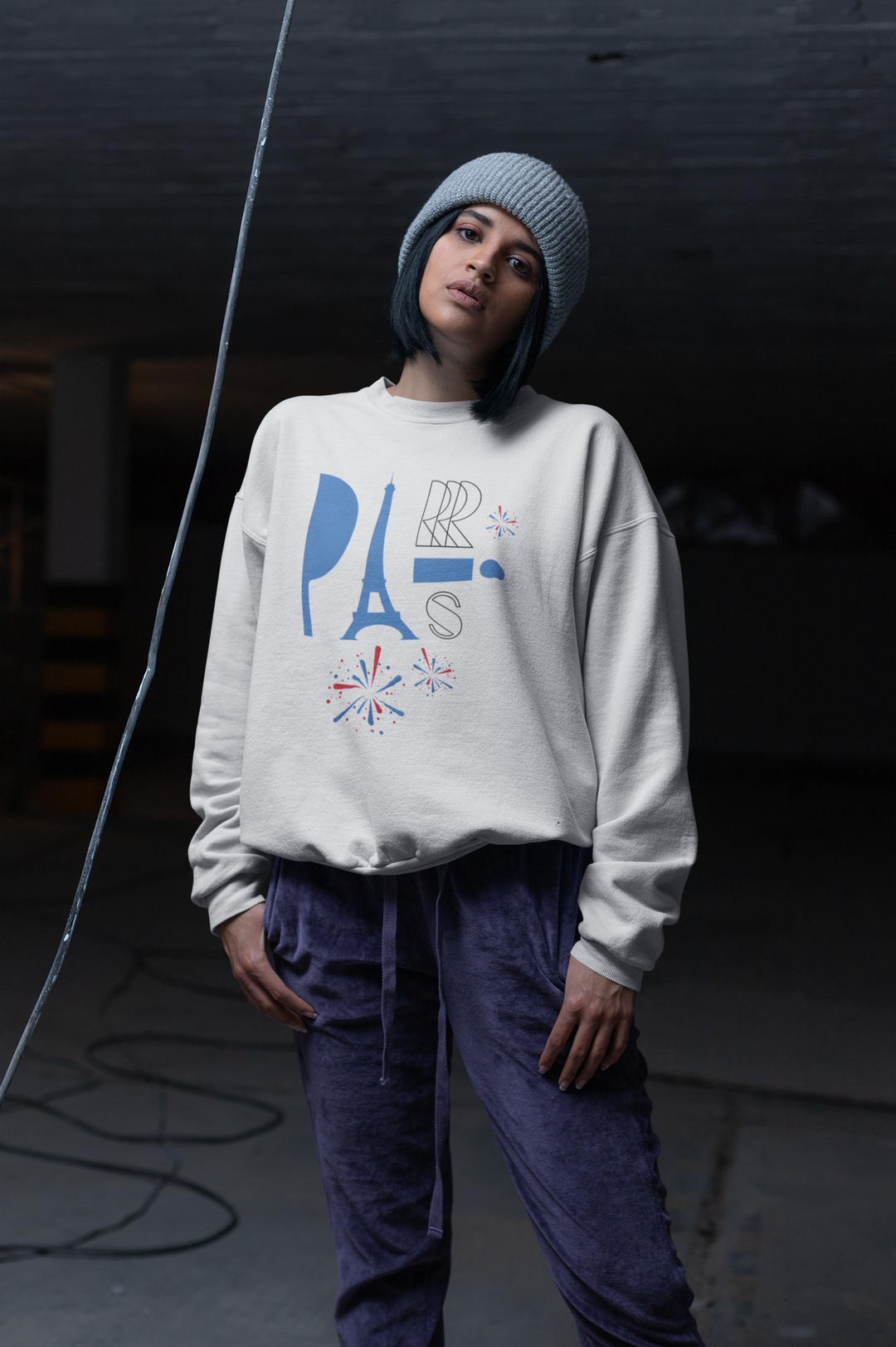 PARIS Letters. Sweatshirts For Women - TeesForToddlersandKids -  sweatshirt - MAMA, sweatshirt, women - paris-letters-sweatshirts-for-women