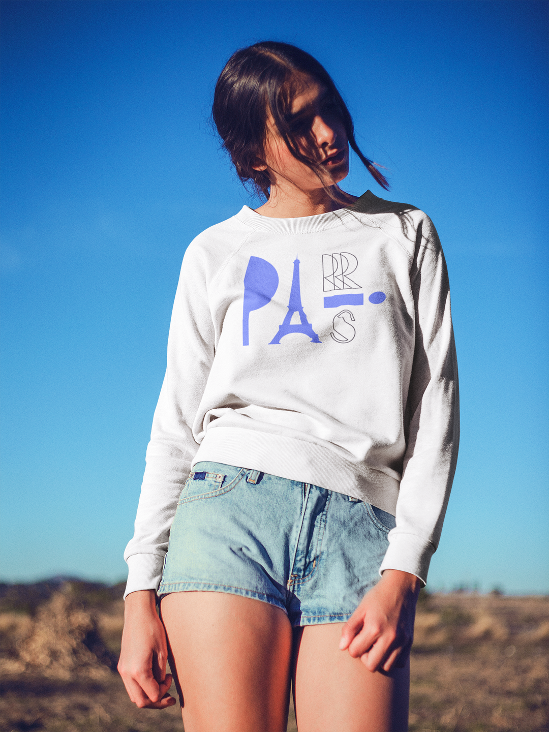 Paris Letters. Sweatshirts For Women - TeesForToddlersandKids -  sweatshirt - MAMA, sweatshirt, women - paris-letters-sweatshirts-for-women-1