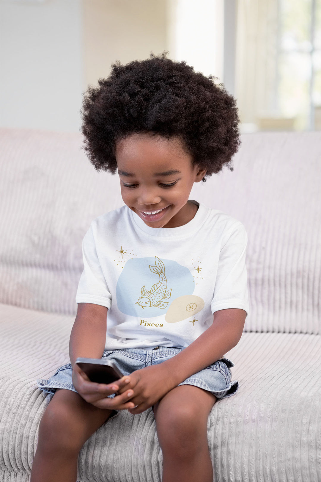 Pisces Blue. Zodiac sign t-shirts for Toddlers And Kids. - TeesForToddlersandKids -  t-shirt - zodiac - pisces-blue-short-sleeve-t-shirt-for-toddler-and-kids