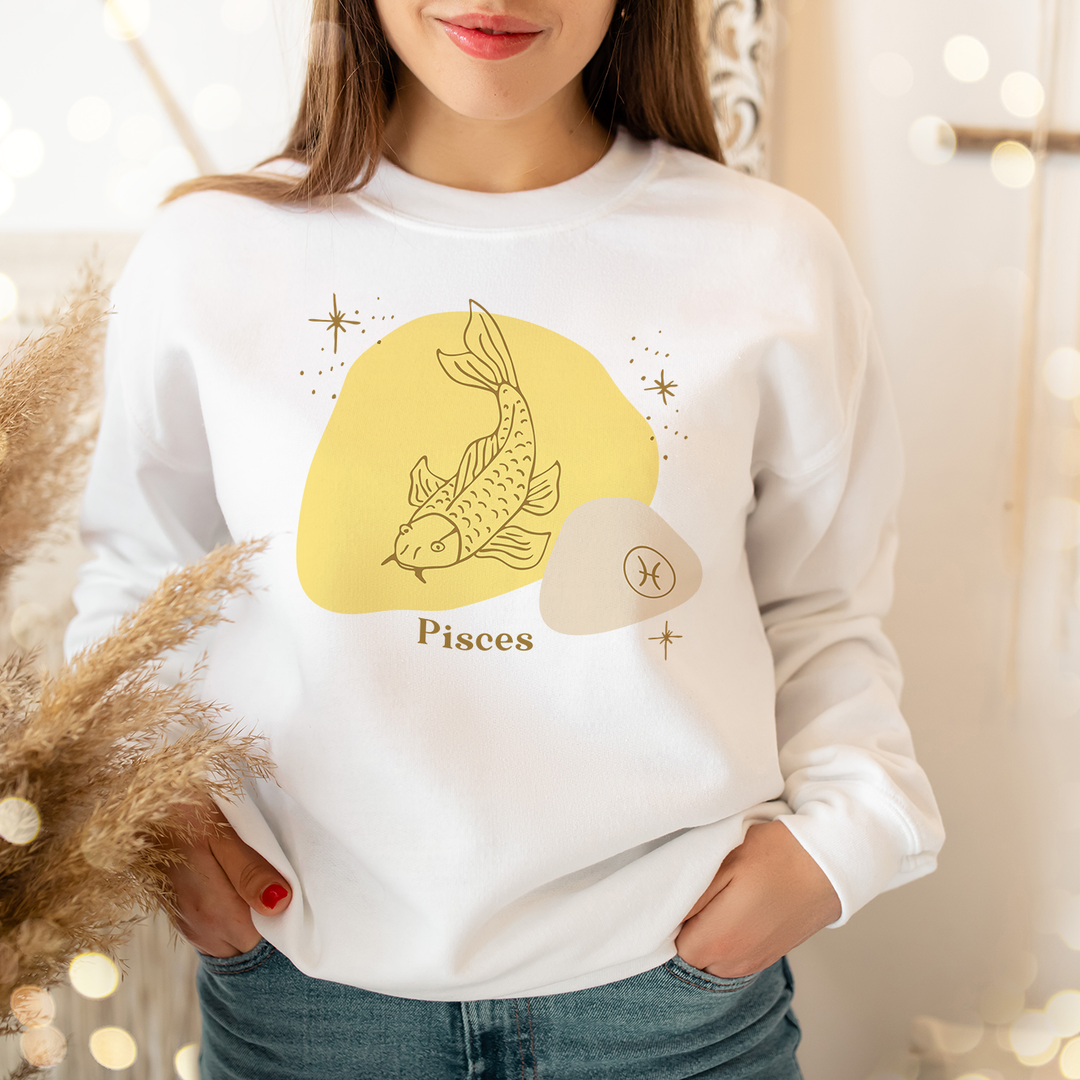 Pisces Sweatshirt | Pisces Zodiac Shirt | Capricorn Gifts | Astrology Sweatshirt | Horoscope Shirt | Astrology Shirt | Yellow