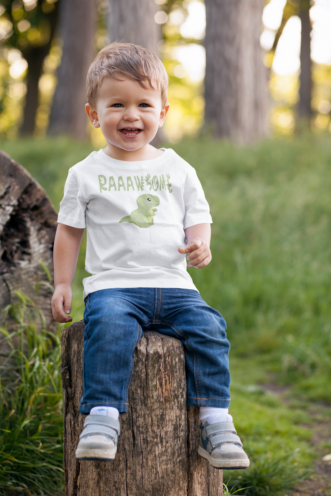 RAAWSOME. Short sleeve t-shirt for toddler and kids. - TeesForToddlersandKids -  t-shirt - dinos - toddler-short-sleeve-tee