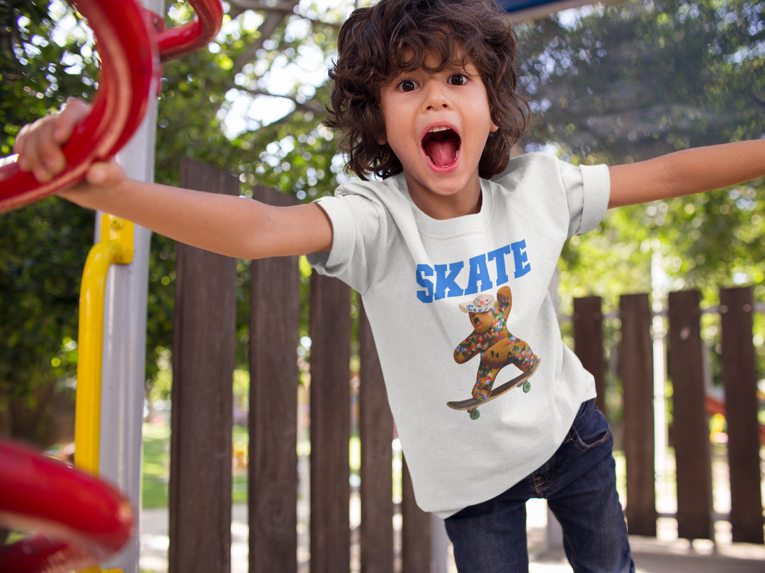 Skate. Short Sleeve T-shirt for Toddler and Kids - TeesForToddlersandKids -  t-shirt - seasons, summer, surf - skate-short-sleeve-t-shirt-for-toddler-and-kids