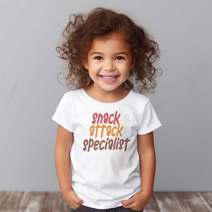 Snack attach specialist | Mealtimes | Lunch | Kindergarten shirt | Foodie toddlers and kids