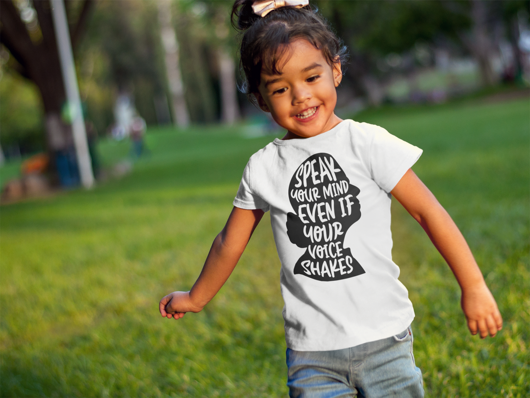 Speak Your Mind Rbg Profile. Girl power t-shirts for Toddlers and Kids.