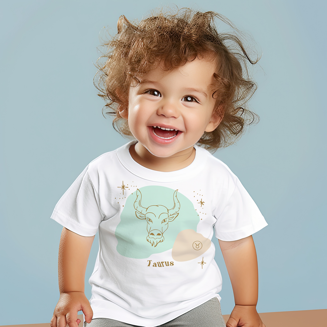 Taurus Green. Zodiac sign t-shirts for Toddlers And Kids. - TeesForToddlersandKids -  t-shirt - zodiac - taurus-green-short-sleeve-t-shirt-for-toddler-and-kids