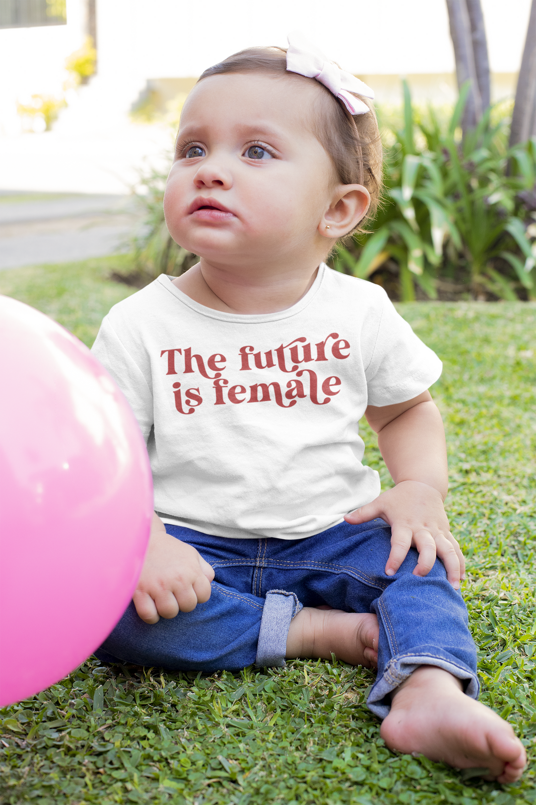 The Future Is Female. Girl power t-shirts for Toddlers and Kids.