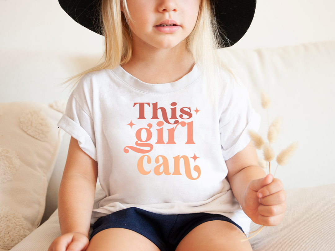 This Girl Can. Girl power t-shirts for Toddlers and Kids.