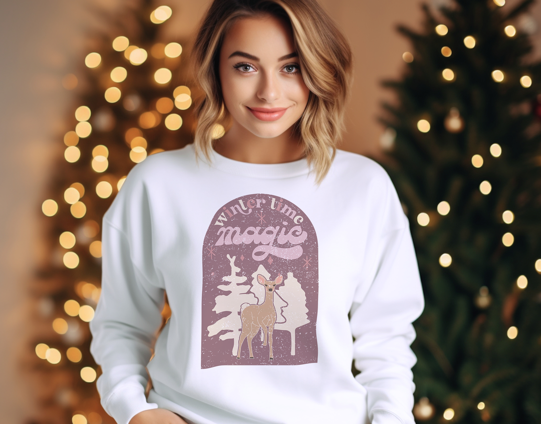 Winter time magic. Christmas sweatshirt for women. Holidays shirt for women.