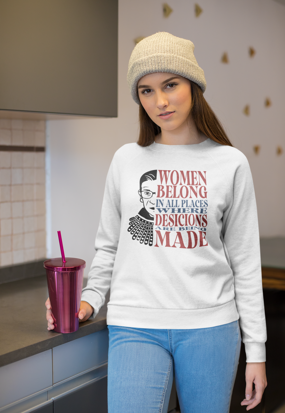 Women Belong In All Places. Sweatshirts For Women - TeesForToddlersandKids -  sweatshirt - MAMA, sweatshirt, women - women-belong-in-all-places-sweatshirts-for-women