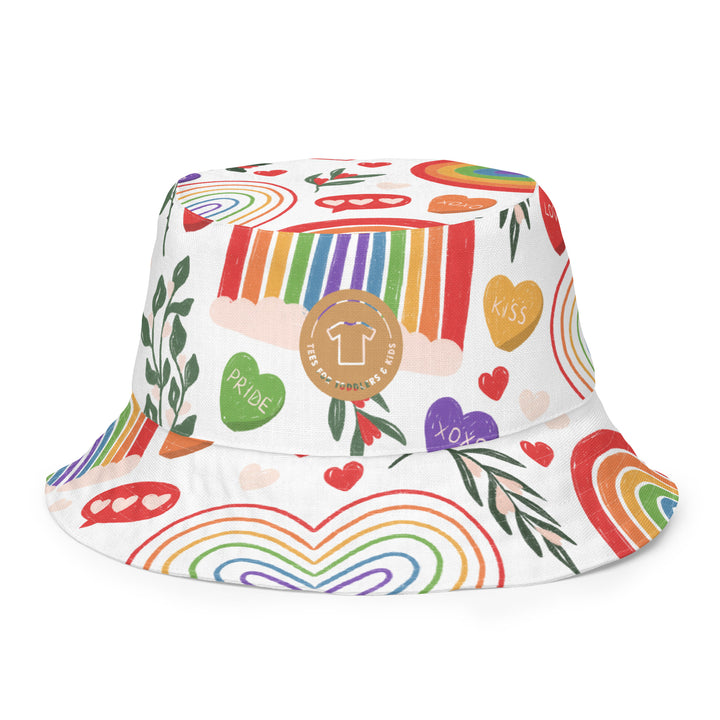 PRIDE and Aztec. Reversible bucket hat - TeesForToddlersandKids -  hat - reversible bucket hat - pride-and-aztec-reversible-bucket-hat