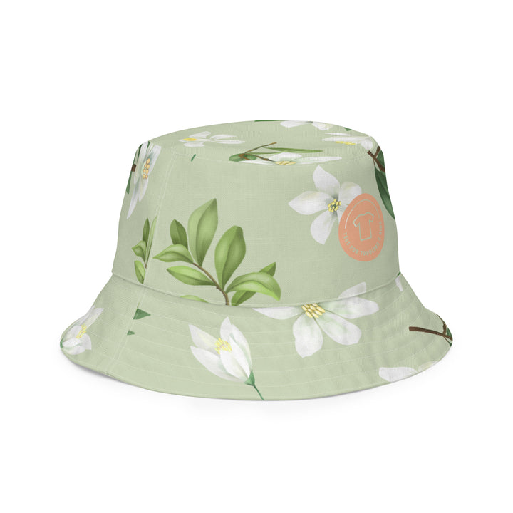 Lemons and leaves. Reversible bucket hat - TeesForToddlersandKids -  hat - reversible bucket hat - lemonade-reversible-bucket-hat