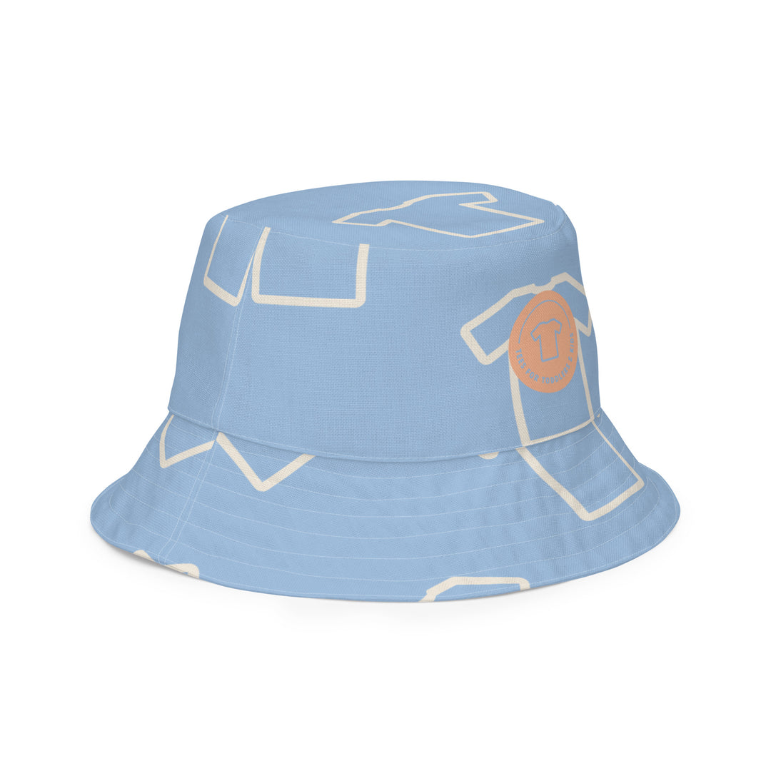 Tees in Blue and Yellow. Reversible bucket hat - TeesForToddlersandKids -  hat - reversible bucket hat - tees-in-blue-and-yellow-reversible-bucket-hat