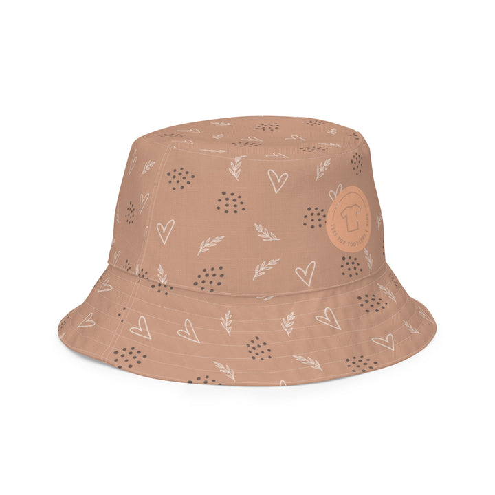 Cookie hearts and arrows. Reversible bucket hat - TeesForToddlersandKids -  hat - reversible bucket hat - cookie-hearts-and-arrows-reversible-bucket-hat