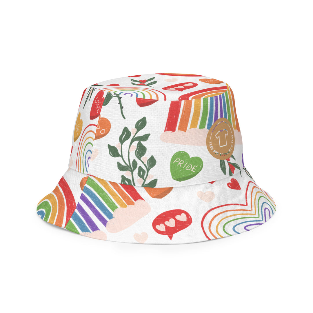 PRIDE and Aztec. Reversible bucket hat - TeesForToddlersandKids -  hat - reversible bucket hat - pride-and-aztec-reversible-bucket-hat