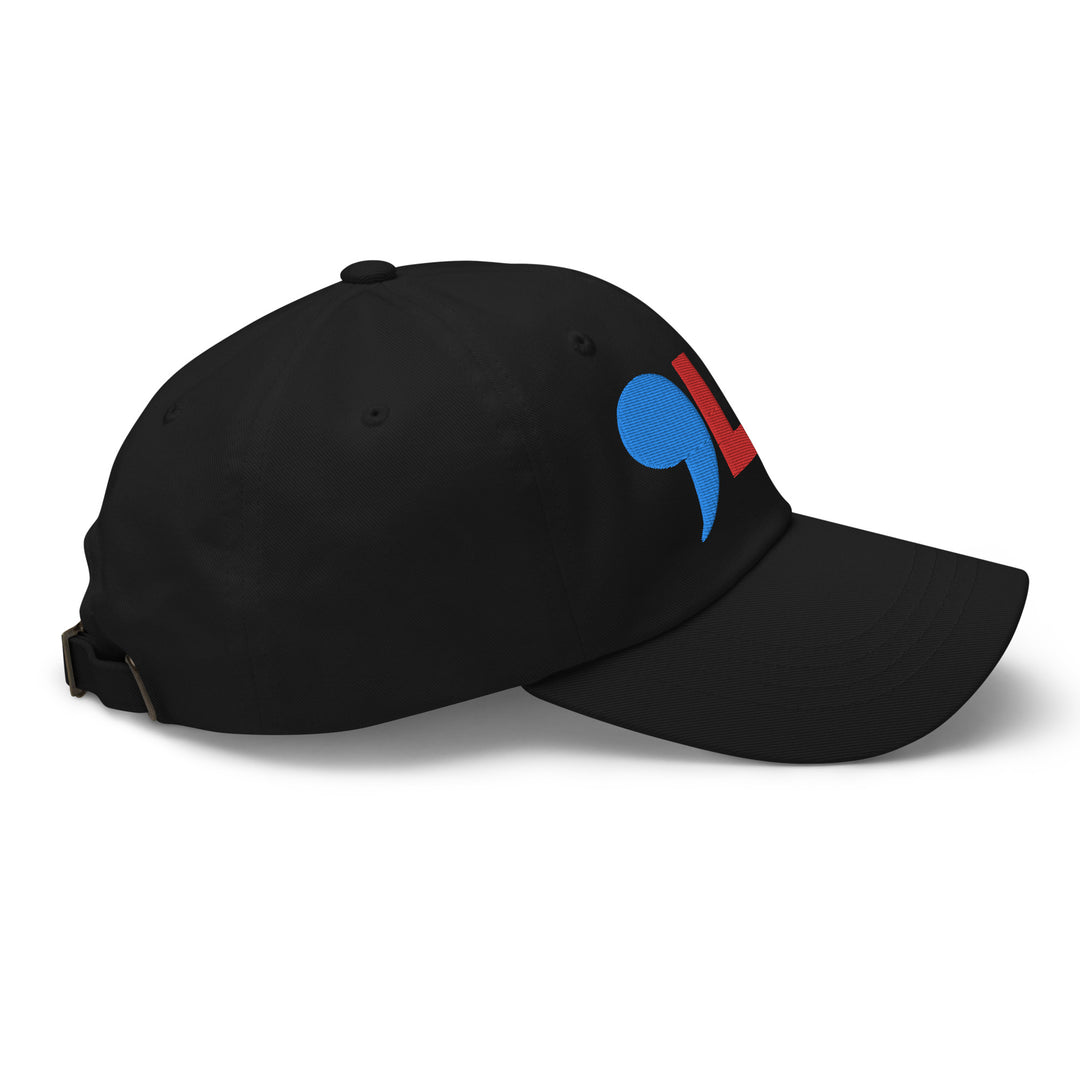 Comma La Embroidered hat in blue, red and white | Comma LA Hat | Kamala cap | Embroidered dad hat | Female president | Black History | Black woman | Kamala Harris merch