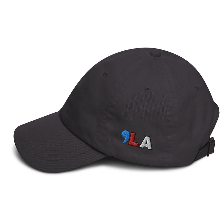 Kamala Harris 2024 | COMMA LA Embroidered hat side | Comma LA hat | , la hat | Kamala baseball Hat | Blue Red White