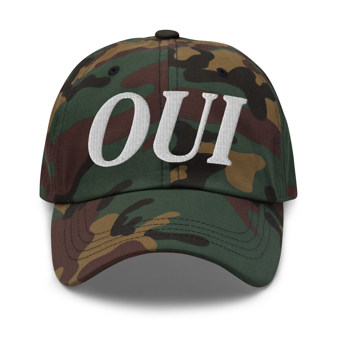 OUI baseball cap | French Style Cap | Embroidery hat | Chic cap | Trendy baseball cap | French saying | Baseball hat French | Camo