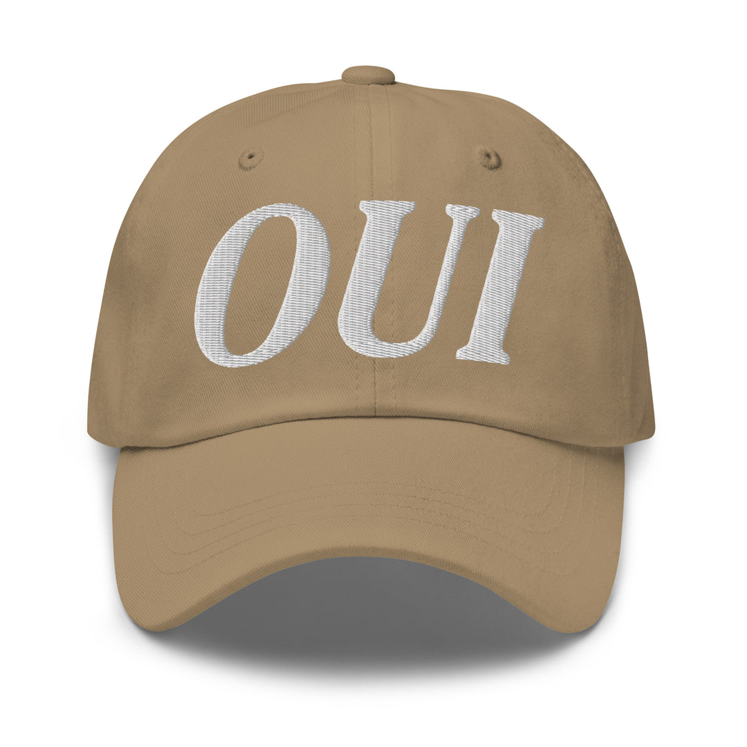 OUI baseball cap | French Style Cap | Embroidery hat | Chic cap | Trendy baseball cap | French saying | Baseball hat French | Khaki