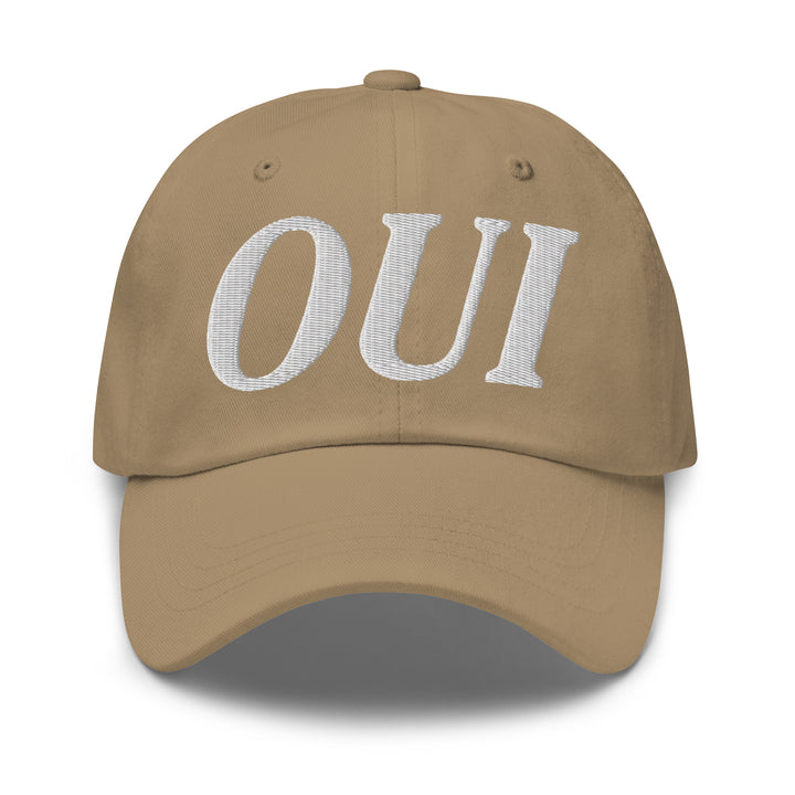 OUI baseball cap | French Style Cap | Embroidery hat | Chic cap | Trendy baseball cap | French saying | Baseball hat French | Khaki