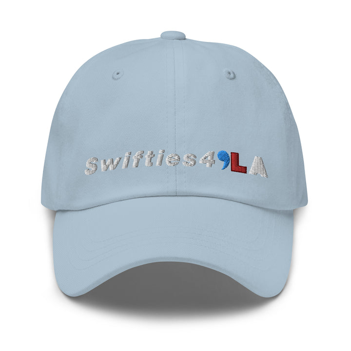 swifts for comma la kamala Harris baseball cap in light blue