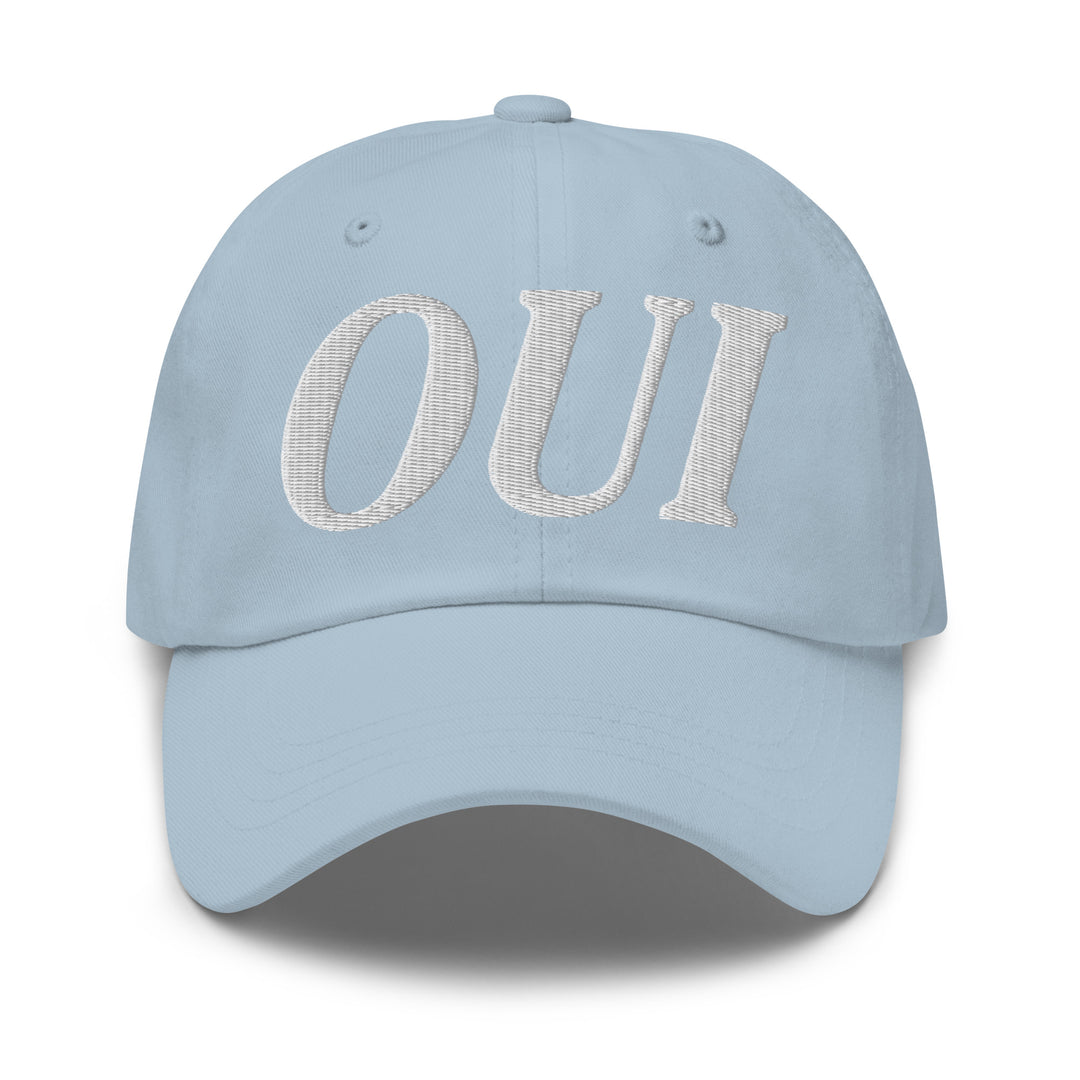 OUI baseball cap | French Style Cap | Embroidery hat | Chic cap | Trendy baseball cap | French saying | Baseball hat French | Light Blue