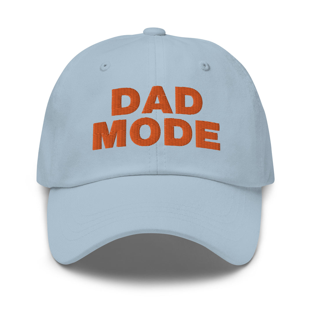 DAD MODE hat light blue | Baseball cap for dad | Trendy baseball hat for dads | Gift for dad | Orange embroidery front