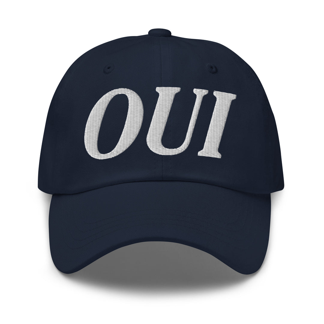 OUI baseball cap | French Style Cap | Embroidery hat | Chic cap | Trendy baseball cap | French saying | Baseball hat French | Navy